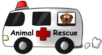 Image of an animal rescue ambulance